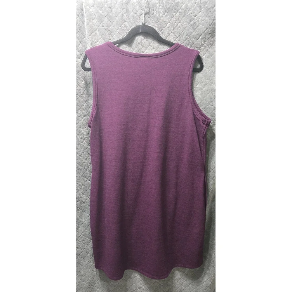 $30 EUC 32 DEGREES short sleeve dress‎ XL purple heathered pockets active tank